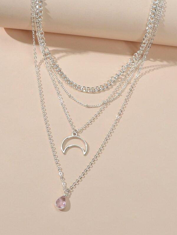 Moon Charm Layered Necklace - LuckyFash™