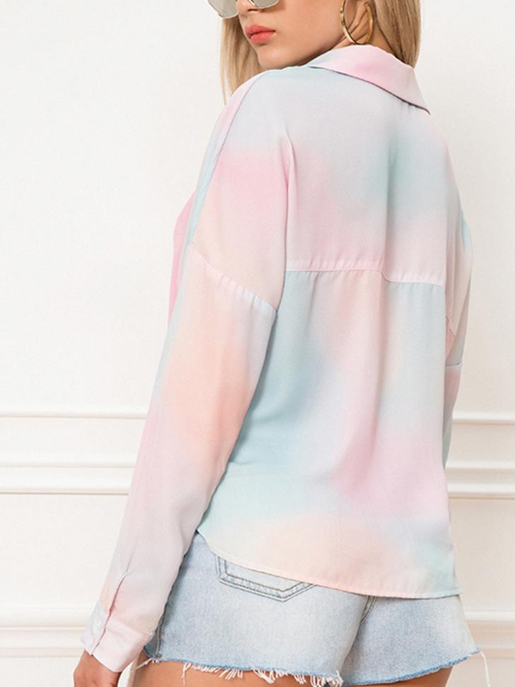 Multicolor Printed Long Sleeve Cardigan Blouses - LuckyFash™