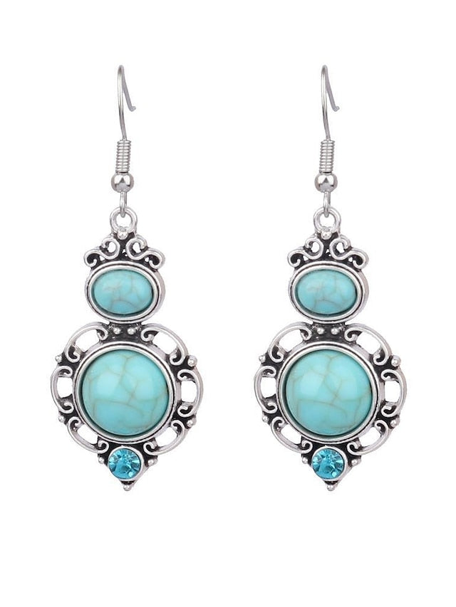 1 Pair Hanging Earrings For Women's Daily Alloy Classic Totem Series - LuckyFash™