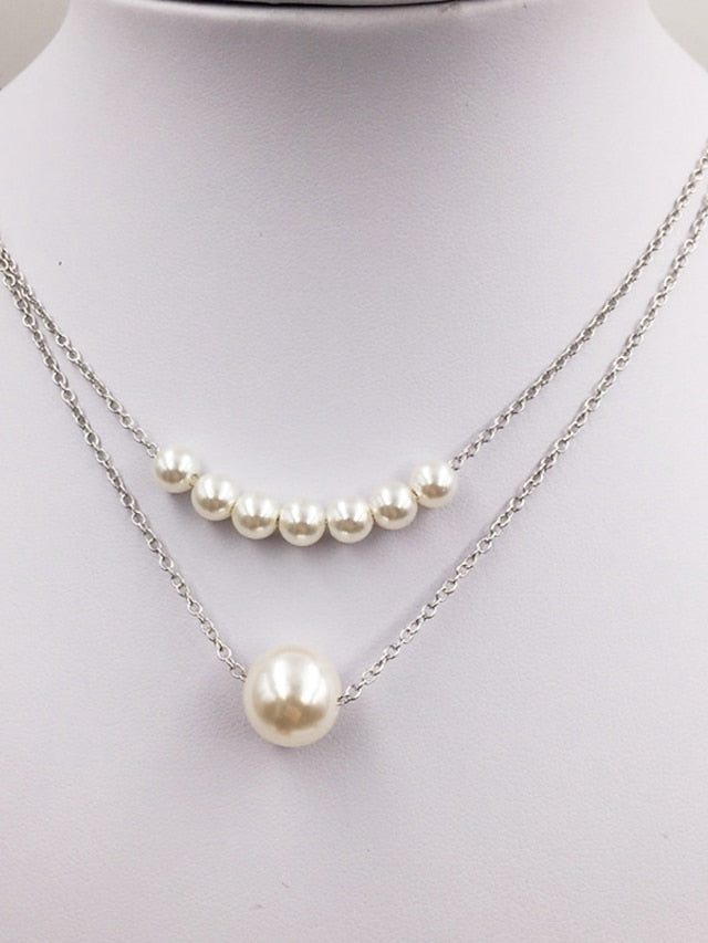 1PC Necklace For Women's Gift Daily Imitation Pearl Alloy Classic - LuckyFash™