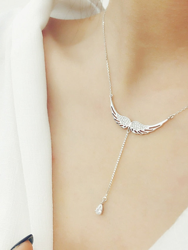 1PC Necklace Dolphin Tail Pendant Necklace for GirlsWomenCrystal Fish Tail Choker Necklace Jewelry Gift 14k Gold Plated Cute Open Heart Chain Necklace for Women Minimalist Jewelry Necklace - LuckyFash™