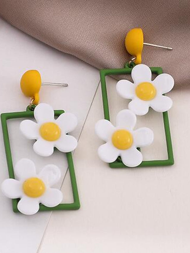 1 Pair Drop Earrings For Women's Street Date Resin Classic Fashion - LuckyFash™