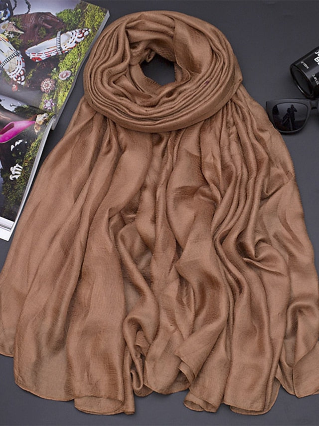 1 PC New Solid Color Scarf Long Style Thin Shawl Spring Summer Scarf Women Beautiful Scarves - LuckyFash™