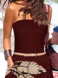 Off-shoulder Printed Maxi Dress - LuckyFash™