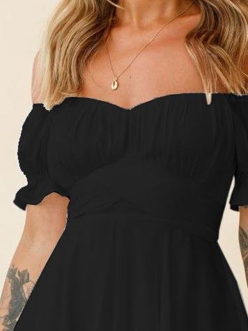 Off The Shoulder Lantern Lotus Leaf Sleeve Jumpsuit - LuckyFash™