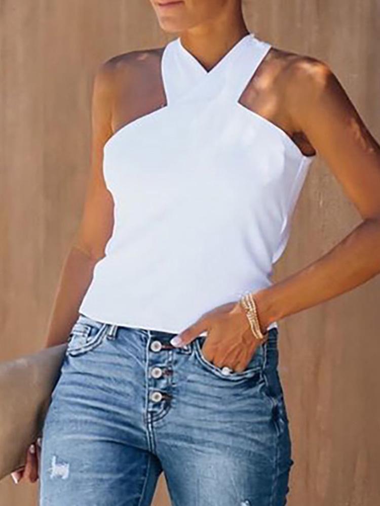 Open Back Knotted Design Top - LuckyFash™