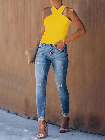 Open Back Knotted Design Top - LuckyFash™