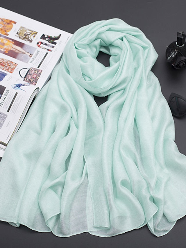 1 PC New Solid Color Scarf Long Style Thin Shawl Spring Summer Scarf Women Beautiful Scarves - LuckyFash™