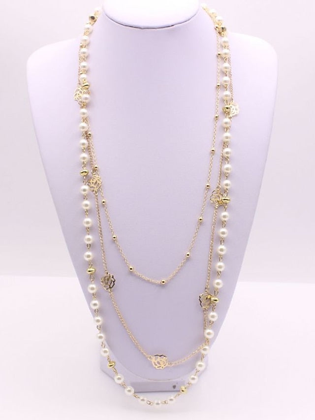 1PC Necklace Long Necklace For Women's Pearl Gift Daily Alloy Classic - LuckyFash™