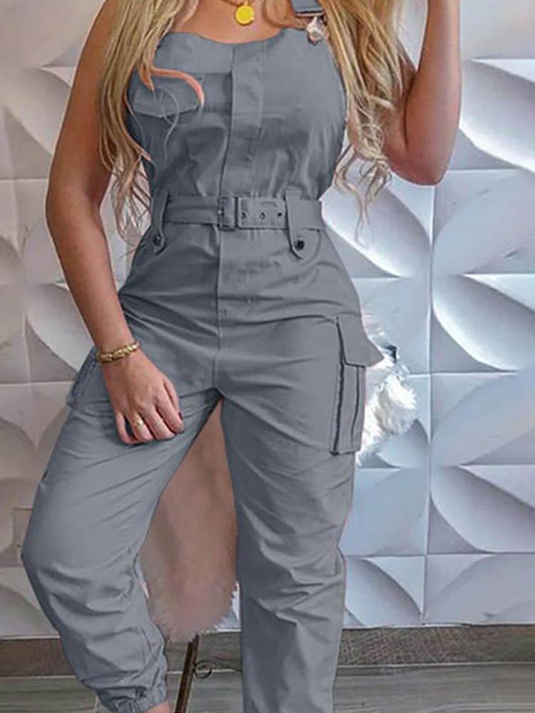 Pocket Design Cargo Suspender Jumpsuit - LuckyFash™