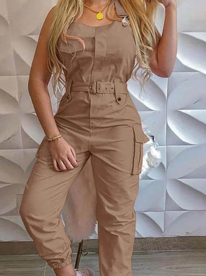 Pocket Design Cargo Suspender Jumpsuit - LuckyFash™