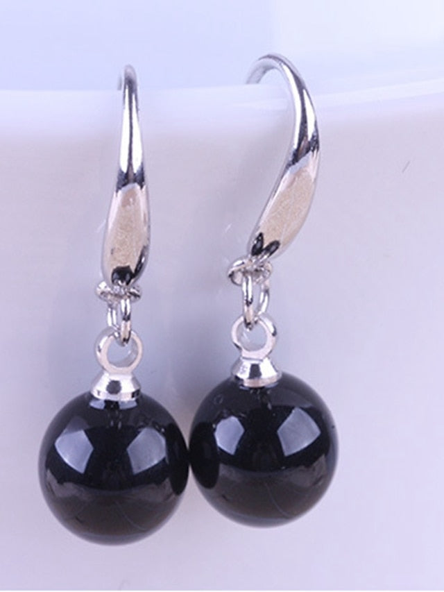 1 Pair Drop Earrings For Women's Onyx Daily Date Alloy Classic Fashion - LuckyFash™