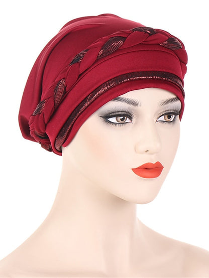 8 Colors Muslim Women Inner Caps Braided Bandanas Hijab Comfort Fashion Turban Hat Colorful Chemo Hats Head Wearing turbante - LuckyFash™