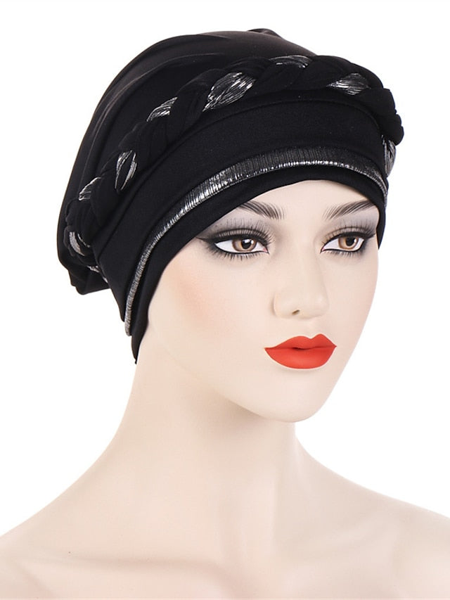 8 Colors Muslim Women Inner Caps Braided Bandanas Hijab Comfort Fashion Turban Hat Colorful Chemo Hats Head Wearing turbante - LuckyFash™