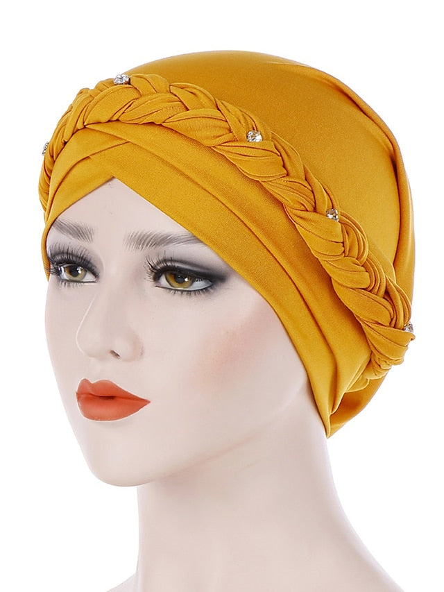 Women's Beanie Slouchy Party Wedding Street Pleated Pure Color Black White Hat Yellow Fall Winter Spring Summer - LuckyFash™