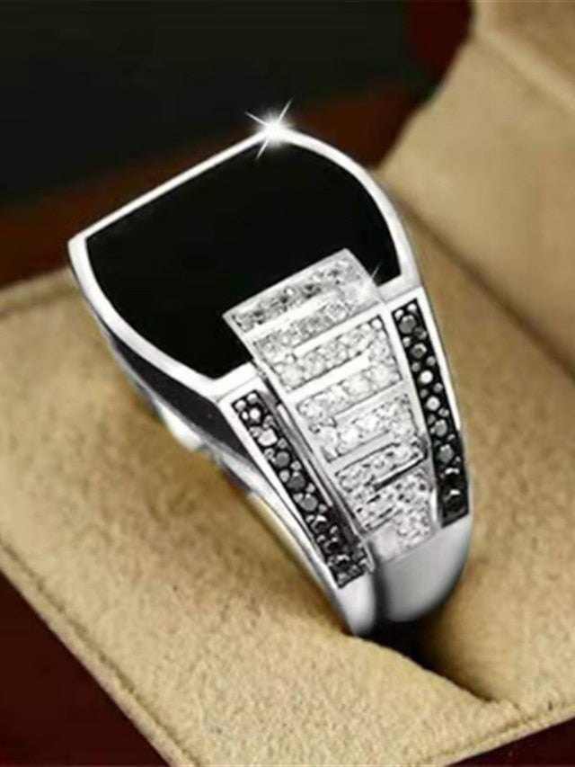 1PC Alloy Ring For Couple's- Geometrical with shiny strass - LuckyFash™