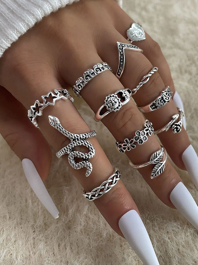 1 set Ring For Women's Street Daily Prom Alloy Snake Snake - LuckyFash™