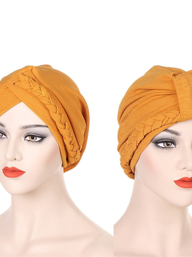 Bonnets Muslim Turban Hijabs Female Hat New Fashion Solid Color Simple Style Women's Cap Hot Two Kinds of Wear Headgear - LuckyFash™