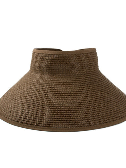 14 Colors Summer Folding Empty Top Hat Straw Hat Sun Hat Beach Hat Sunshade Sun Hat Panama Women's Men's Straw Hat - LuckyFash™