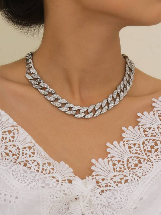 Rhinestone Chain Necklace - LuckyFash™