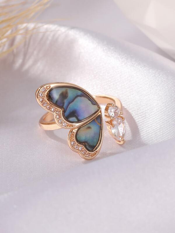 Butterfly Rhinestone Cuff Ring - LuckyFash™