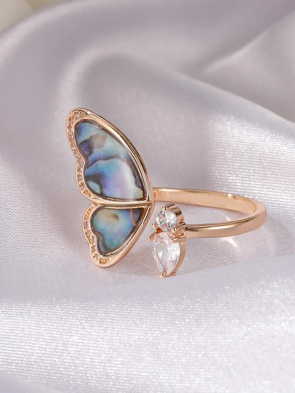Butterfly Rhinestone Cuff Ring - LuckyFash™