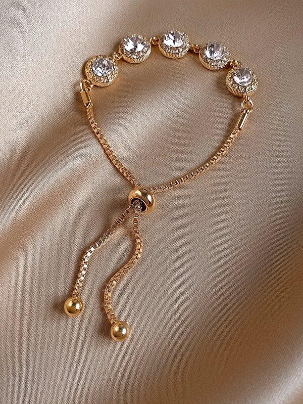 Rhinestone Decor Adjustable Bracelet - LuckyFash™