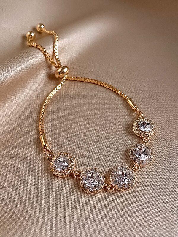 Rhinestone Decor Adjustable Bracelet - LuckyFash™