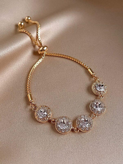 Rhinestone Decor Adjustable Bracelet - LuckyFash™