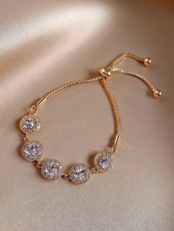 Rhinestone Decor Adjustable Bracelet - LuckyFash™