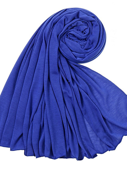 180x80CM Modal Cotton Jersey Hijab Scarf Women Muslim Shawl Plain Soft Islamic Turban Hair Tie Head Wrap Arab Scarves Headband - LuckyFash™