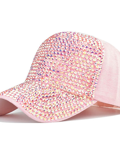 1pcs Summer Ladies Baseball Cap Wild Spring and Autumn Rhinestone Caps Fashion Personality Street Highlights Hip-hop Hats - LuckyFash™