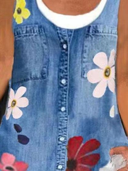 Round Neck Stitching Sleeveless Vest - LuckyFash™