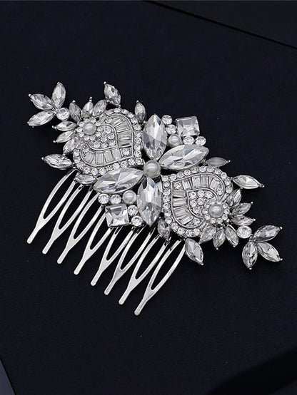 1pc Women's Hair Combs Hairpin Comb For Wedding Party Evening Gift Date Creative Classic Rhinestone Alloy Silver Golden - LuckyFash™