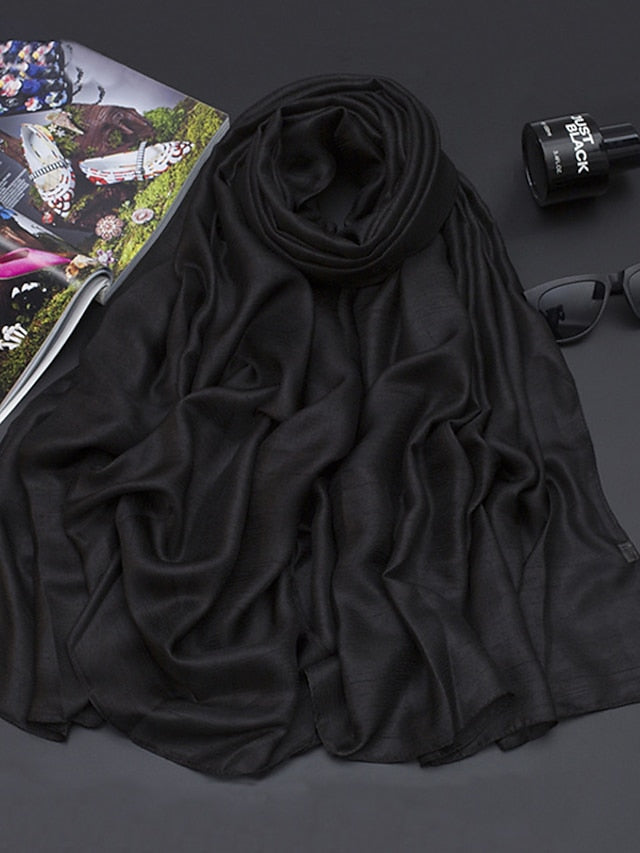 1 PC New Solid Color Scarf Long Style Thin Shawl Spring Summer Scarf Women Beautiful Scarves - LuckyFash™