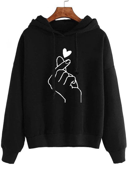 Hoodie Sweatshirt Pullover Basic Black Yellow Pink Graphic Street Hoodie Long Sleeve for Women - LuckyFash™