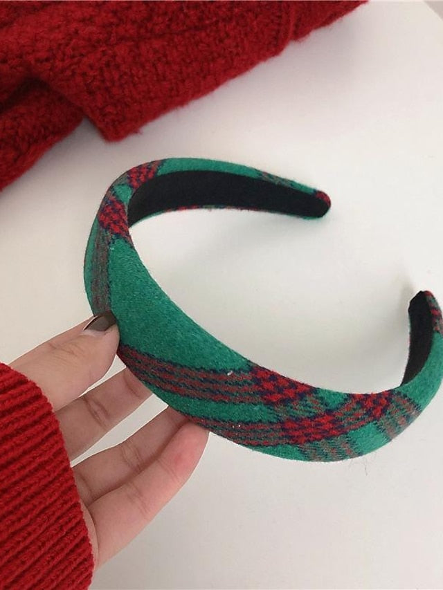 1PC Women's Girls' Headbands Scrunchie For Christmas Fabric Green bow Red bow Red headband - LuckyFash™