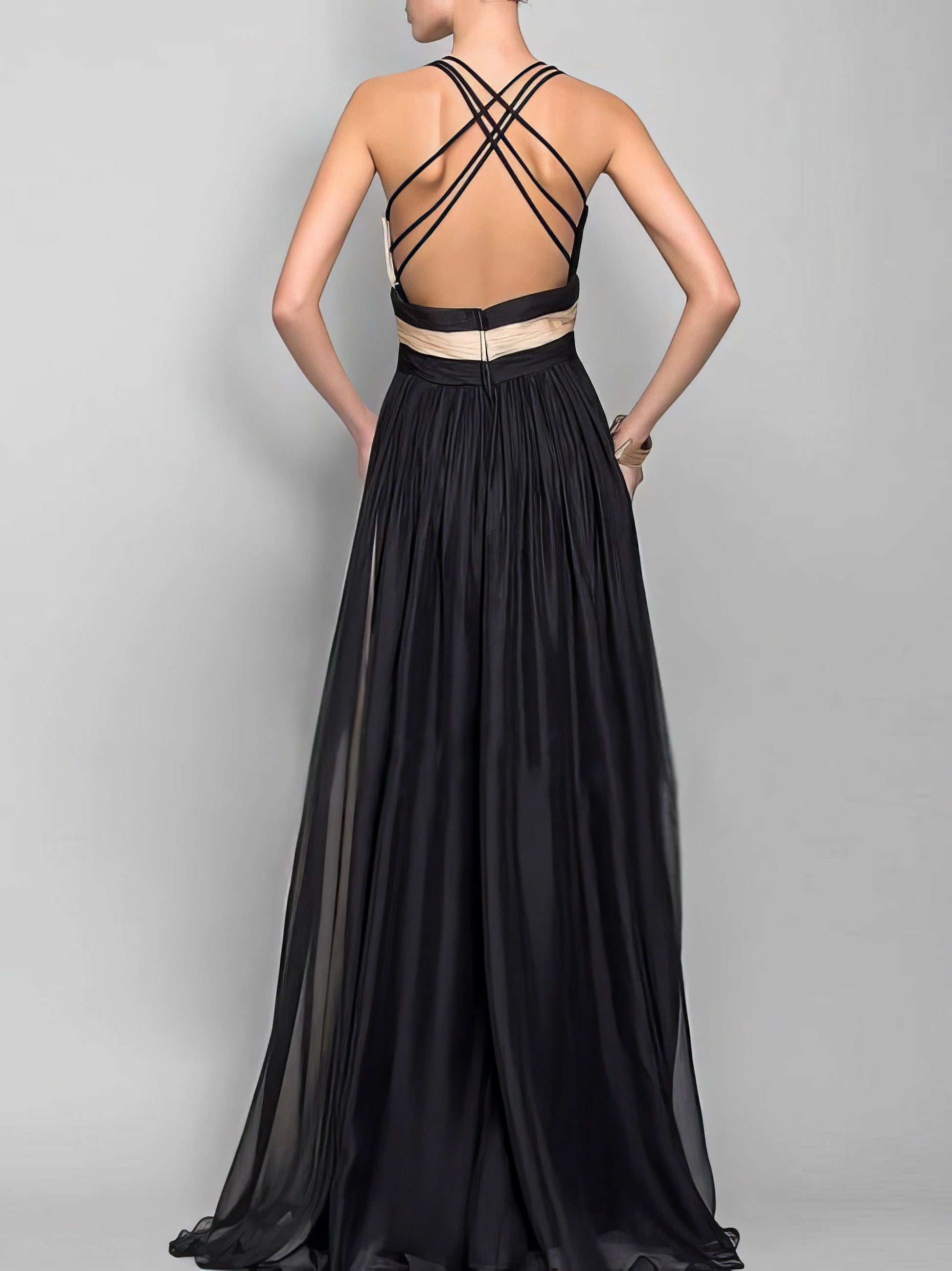 Sleeveless Colorblock High Waist Queen Dress - LuckyFash™