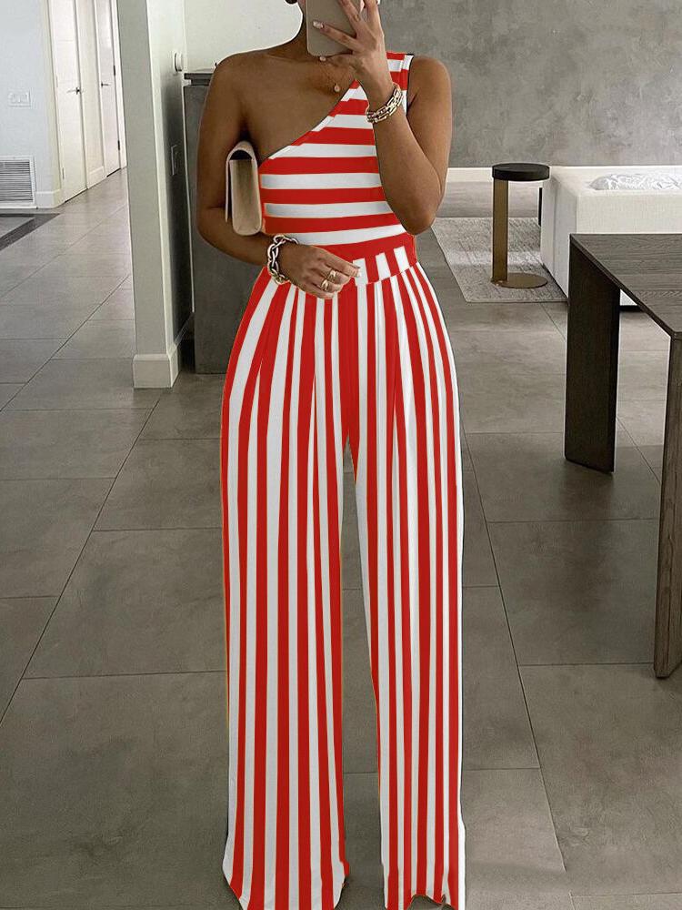 Sleeveless Striped Casual Jumpsuit - LuckyFash™
