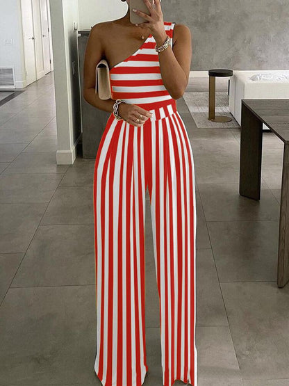 Sleeveless Striped Casual Jumpsuit - LuckyFash™