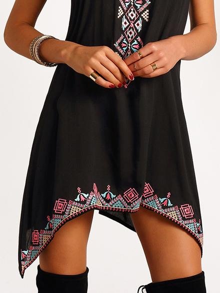 Sleeveless Suspender Irregular Skirt - LuckyFash™