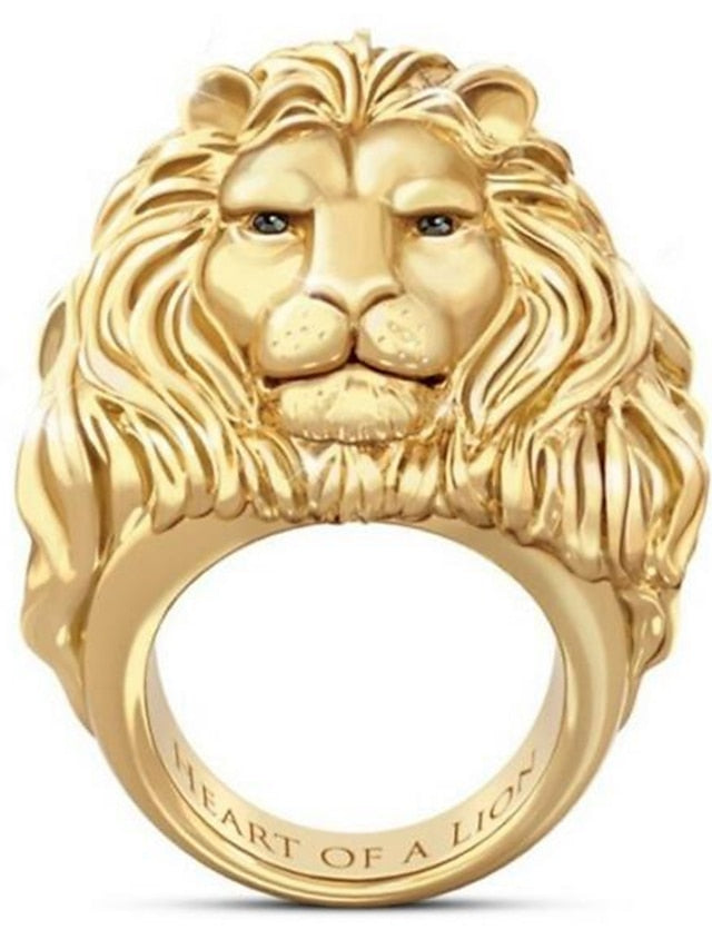 1PC Ring For Men's Women's Holiday Date Alloy Classic Lion - LuckyFash™