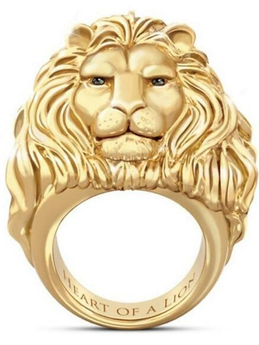 1PC Ring For Men's Women's Holiday Date Alloy Classic Lion - LuckyFash™