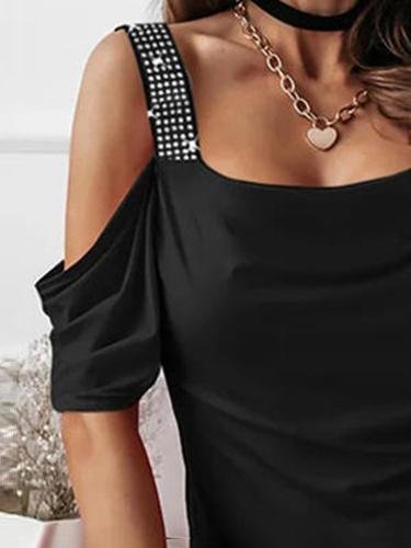 Slim Off-the-shoulder Strap Dress - LuckyFash™