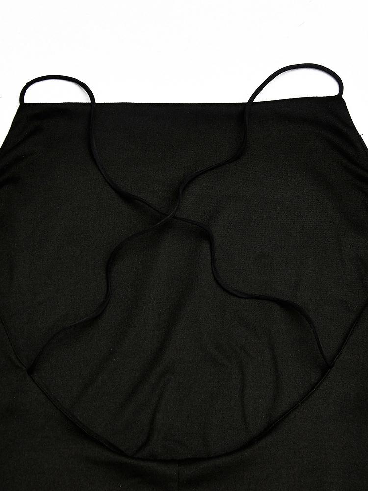 Sling Halter Temperament Split One-step Bodycon Dress - LuckyFash™