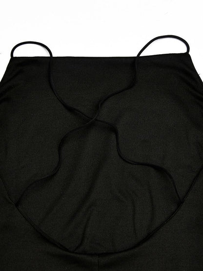 Sling Halter Temperament Split One-step Bodycon Dress - LuckyFash™