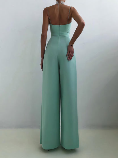 Sling Waist Straight Mopping Minimalist Jumpsuit - LuckyFash™