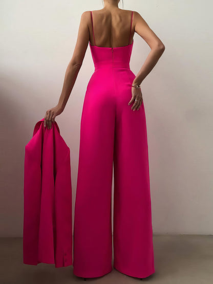 Sling Waist Straight Mopping Minimalist Jumpsuit - LuckyFash™