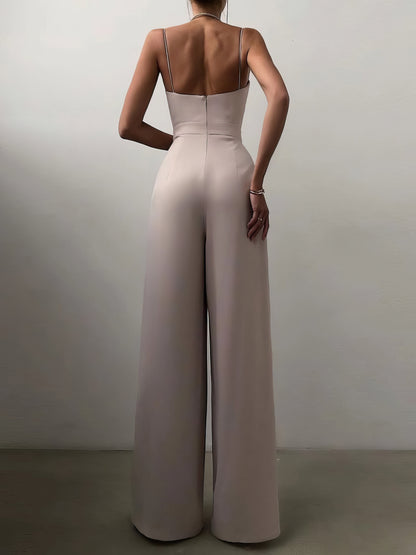 Sling Waist Straight Mopping Minimalist Jumpsuit - LuckyFash™