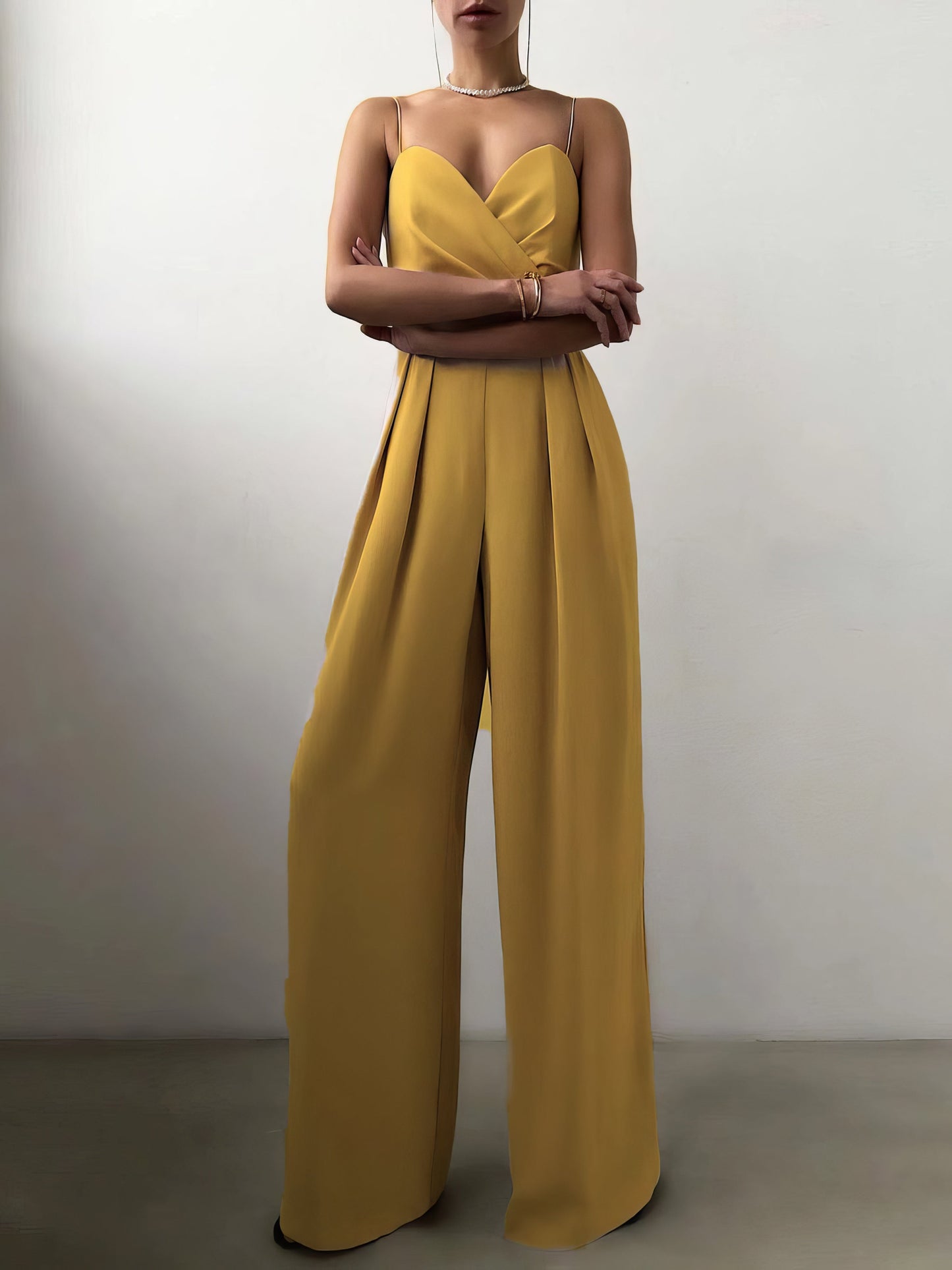 Sling Waist Straight Mopping Minimalist Jumpsuit - LuckyFash™